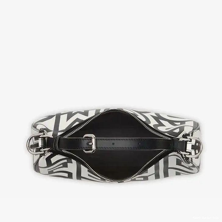 Affordable Fendi Bag In Black Small Roma Capsule Hobo White Leather Fendigraphy Fendi 0702